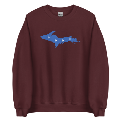 Michigan Upper Peninsula Sweatshirt (w/ UP Quebec Flag Outline) | Unisex Standard