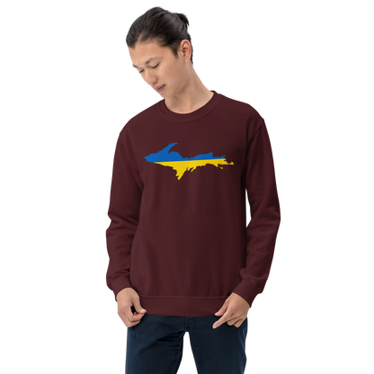 Michigan Upper Peninsula Sweatshirt (w/ UP Ukraine Outline) | Unisex Standard