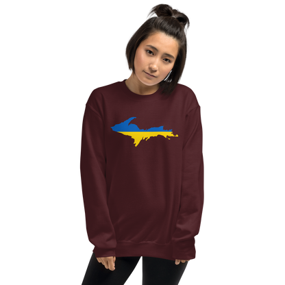 Michigan Upper Peninsula Sweatshirt (w/ UP Ukraine Outline) | Unisex Standard