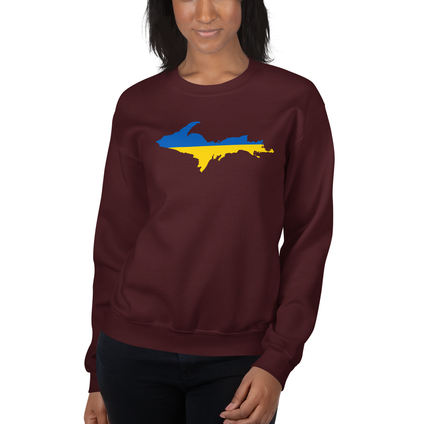 Michigan Upper Peninsula Sweatshirt (w/ UP Ukraine Outline) | Unisex Standard