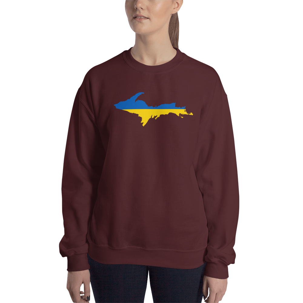 Michigan Upper Peninsula Sweatshirt (w/ UP Ukraine Outline) | Unisex Standard