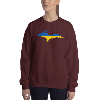 Michigan Upper Peninsula Sweatshirt (w/ UP Ukraine Outline) | Unisex Standard