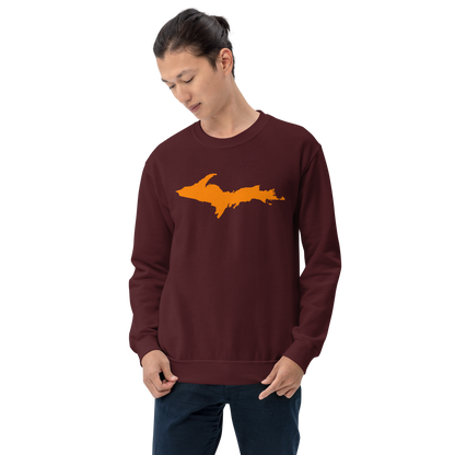 Michigan Upper Peninsula Sweatshirt (w/ Orange UP Outline) | Unisex Standard