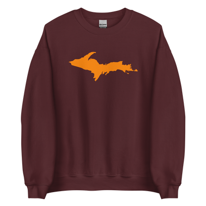 Michigan Upper Peninsula Sweatshirt (w/ Orange UP Outline) | Unisex Standard