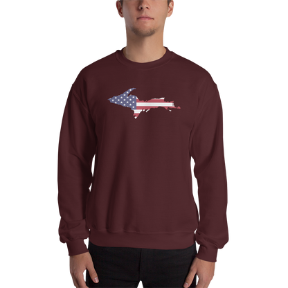 Michigan Upper Peninsula Sweatshirt (w/ UP USA Flag Outline) | Unisex Standard