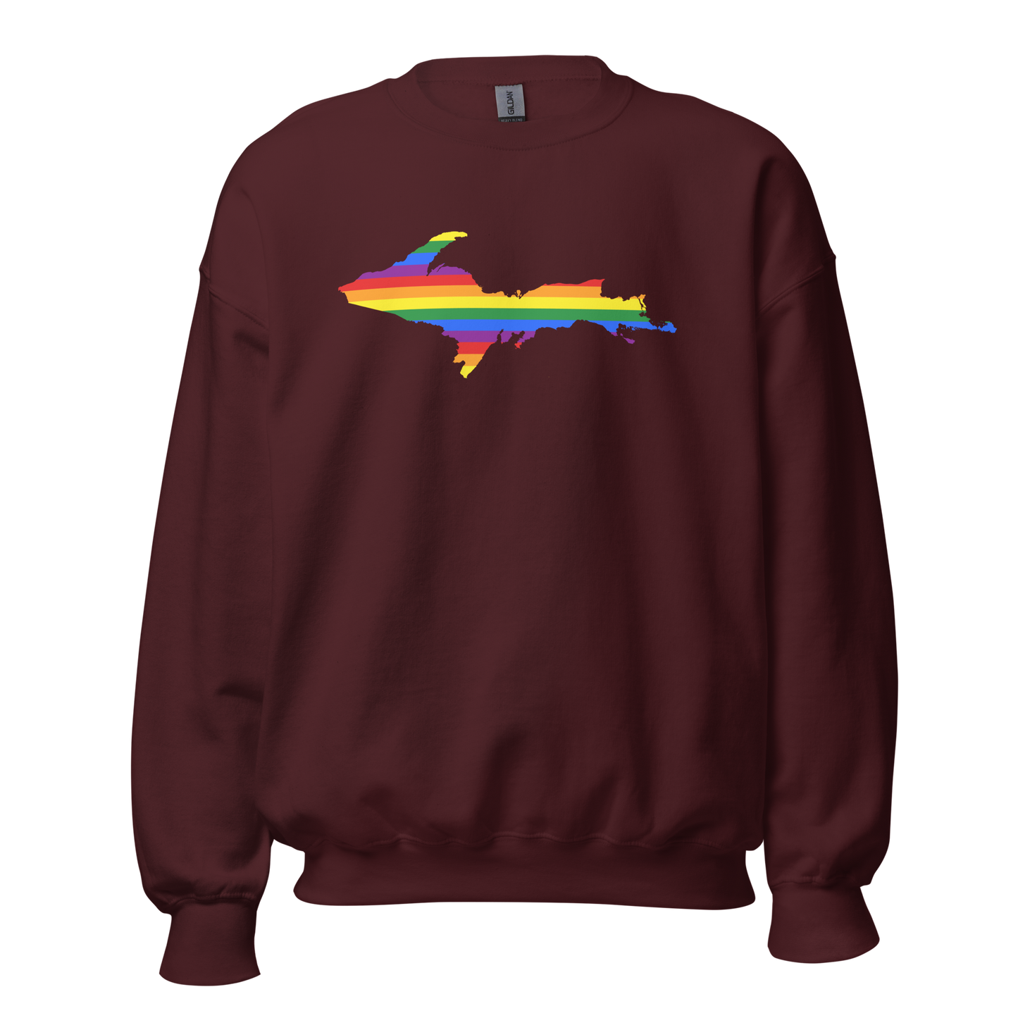 Michigan Upper Peninsula Sweatshirt (w/ UP Pride Flag Outline) | Unisex Standard