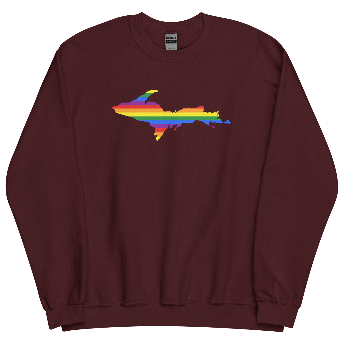 Michigan Upper Peninsula Sweatshirt (w/ UP Pride Flag Outline) | Unisex Standard