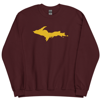 Michigan Upper Peninsula Sweatshirt (w/ Gold UP Outline) | Unisex Standard