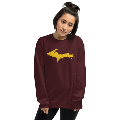 Michigan Upper Peninsula Sweatshirt (w/ Gold UP Outline) | Unisex Standard