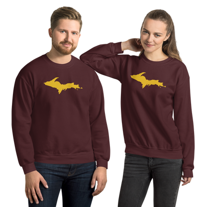 Michigan Upper Peninsula Sweatshirt (w/ Gold UP Outline) | Unisex Standard