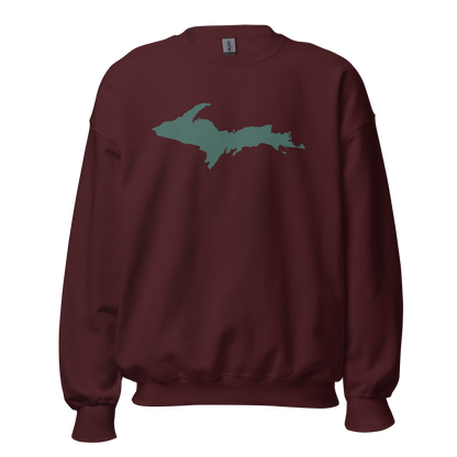 Michigan Upper Peninsula Sweatshirt (w/ Green UP Outline) | Unisex Standard