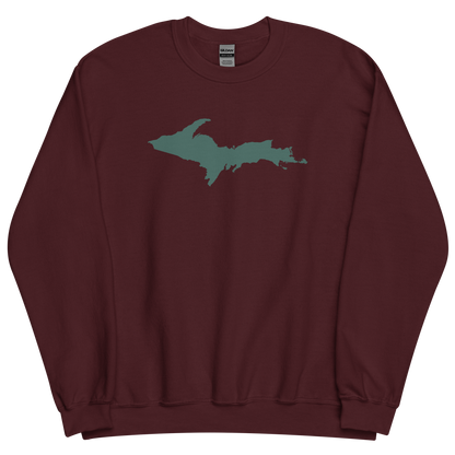 Michigan Upper Peninsula Sweatshirt (w/ Green UP Outline) | Unisex Standard