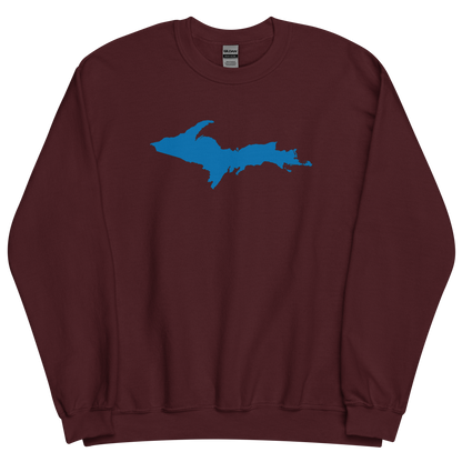 Michigan Upper Peninsula Sweatshirt (w/ Azure UP Outline) | Unisex Standard