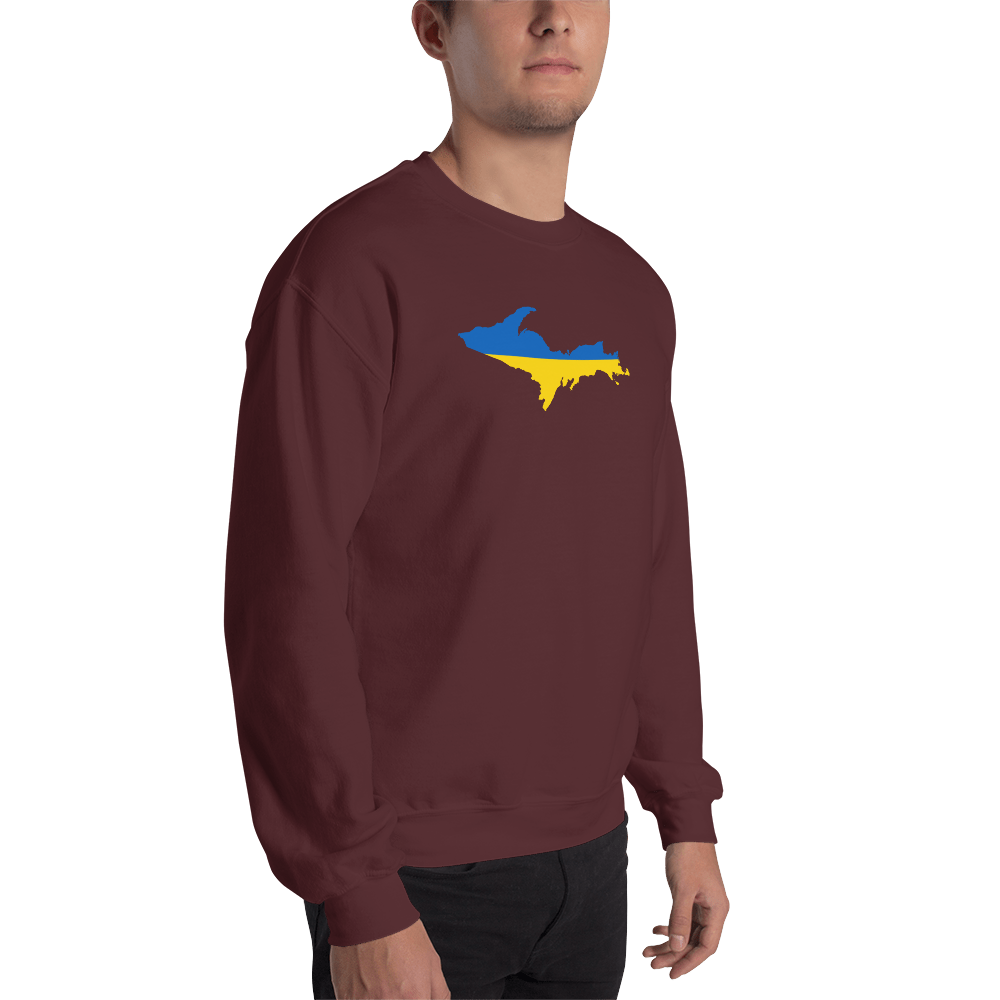 Michigan Upper Peninsula Sweatshirt (w/ UP Ukraine Outline) | Unisex Standard