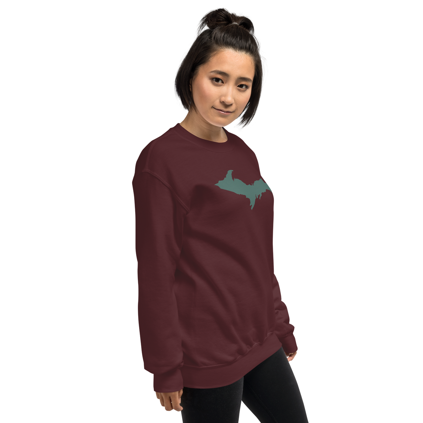 Michigan Upper Peninsula Sweatshirt (w/ Green UP Outline) | Unisex Standard