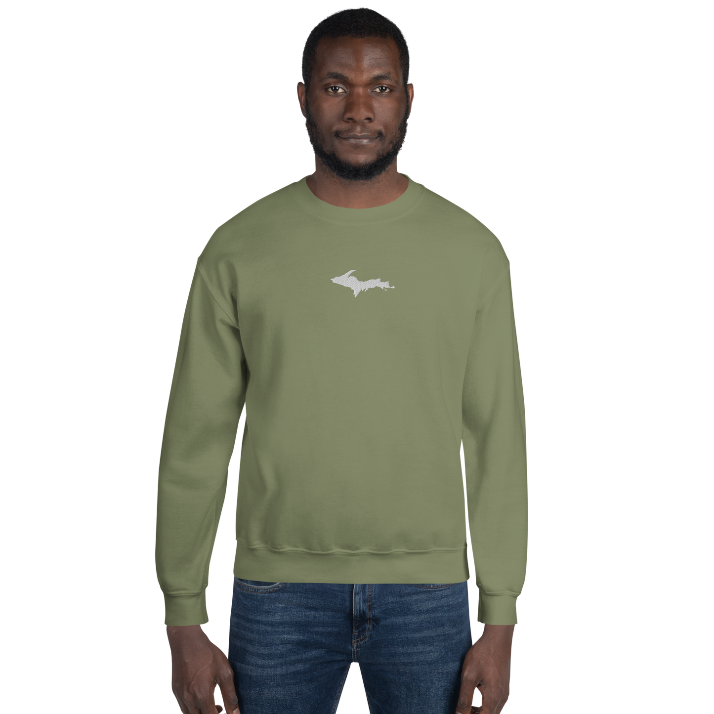 Michigan Upper Peninsula Sweatshirt (w/ Embroidered UP Outline) | Unisex Standard