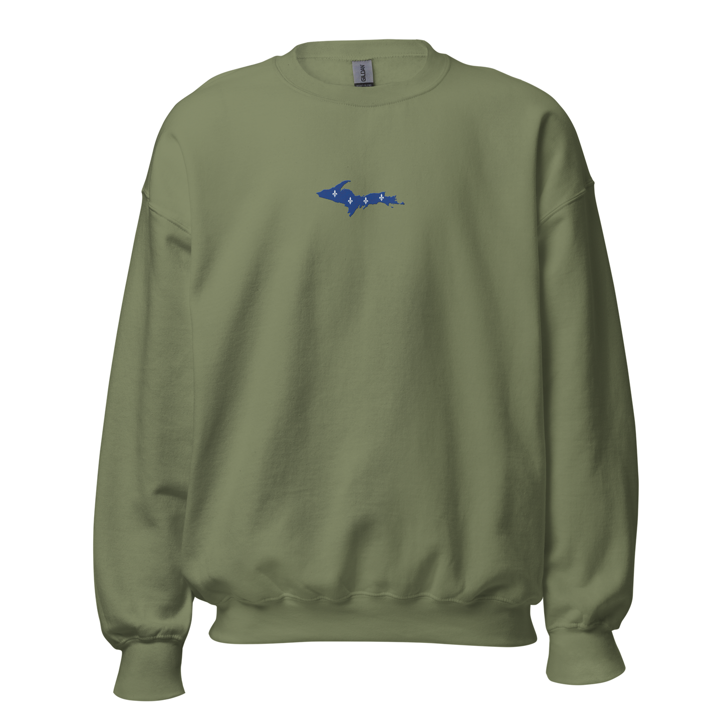 Michigan Upper Peninsula Sweatshirt (w/ Embroidered UP Quebec Flag Outline) | Unisex Standard