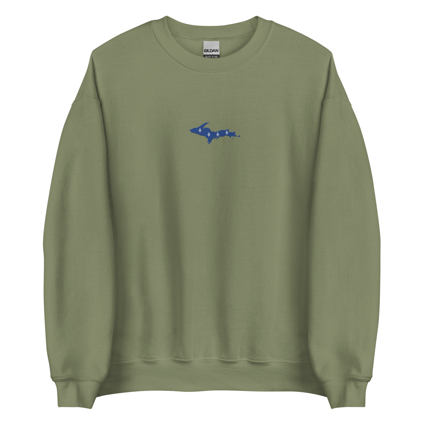 Michigan Upper Peninsula Sweatshirt (w/ Embroidered UP Quebec Flag Outline) | Unisex Standard