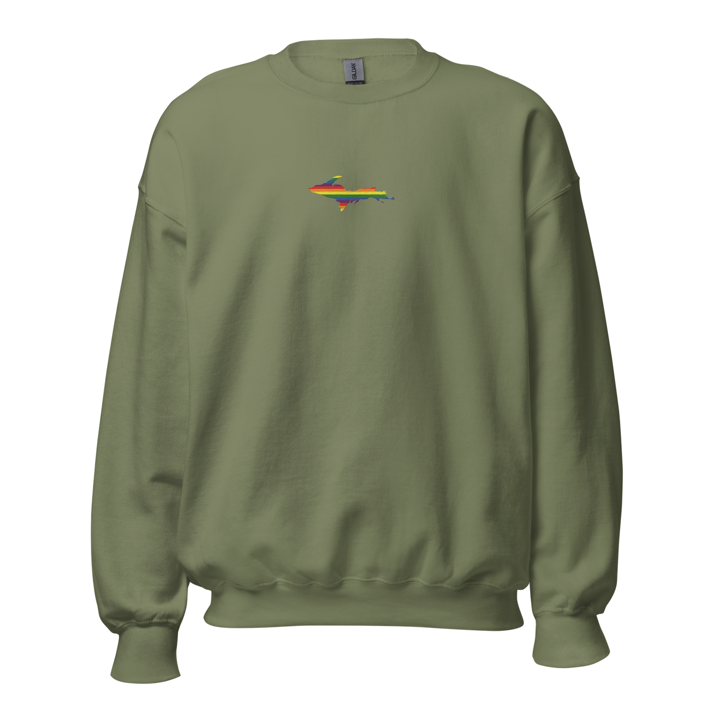 Michigan Upper Peninsula Sweatshirt (w/ Embroidered UP Pride Flag Outline) | Unisex Standard