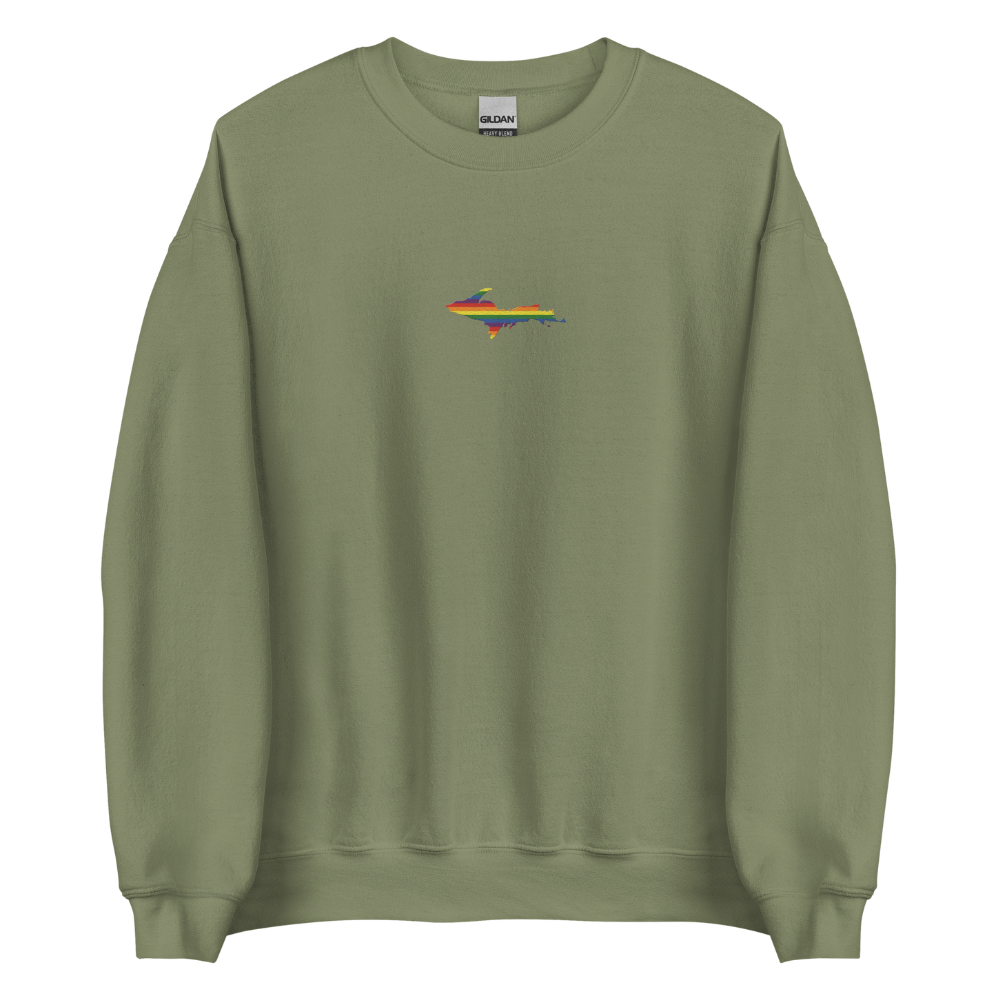 Michigan Upper Peninsula Sweatshirt (w/ Embroidered UP Pride Flag Outline) | Unisex Standard