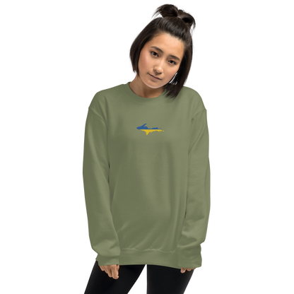 Michigan Upper Peninsula Sweatshirt (w/ Embroidered UP Ukraine Outline) | Unisex Standard