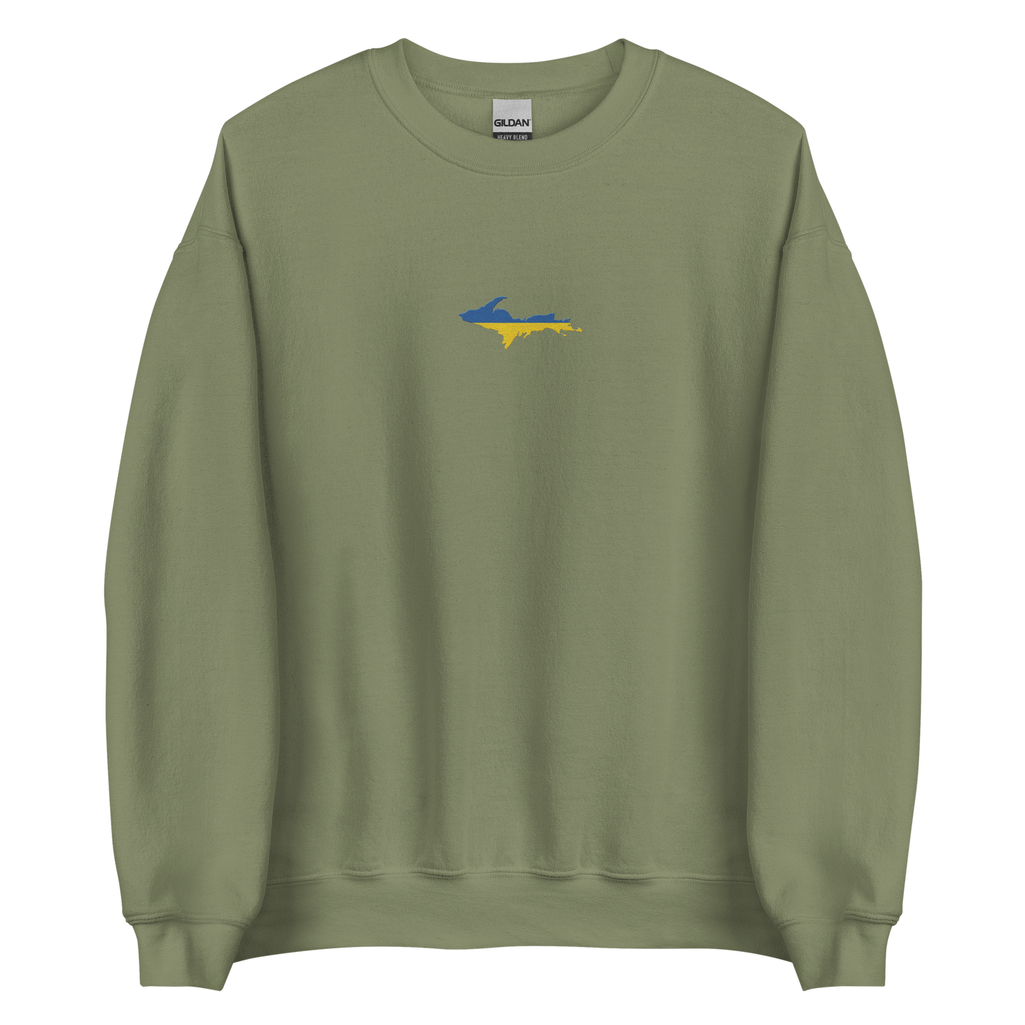 Michigan Upper Peninsula Sweatshirt (w/ Embroidered UP Ukraine Outline) | Unisex Standard