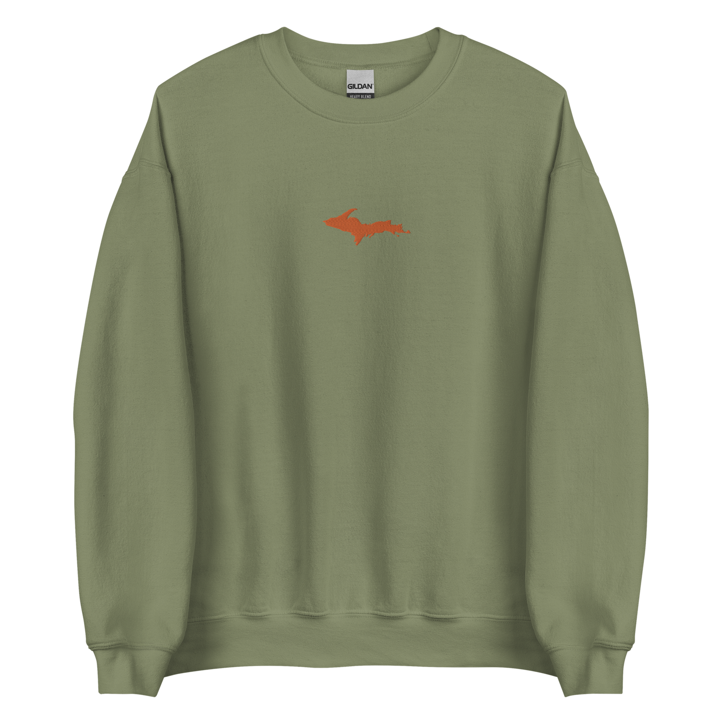 Michigan Upper Peninsula Sweatshirt (w/ Embroidered Orange UP Outline) | Unisex Standard