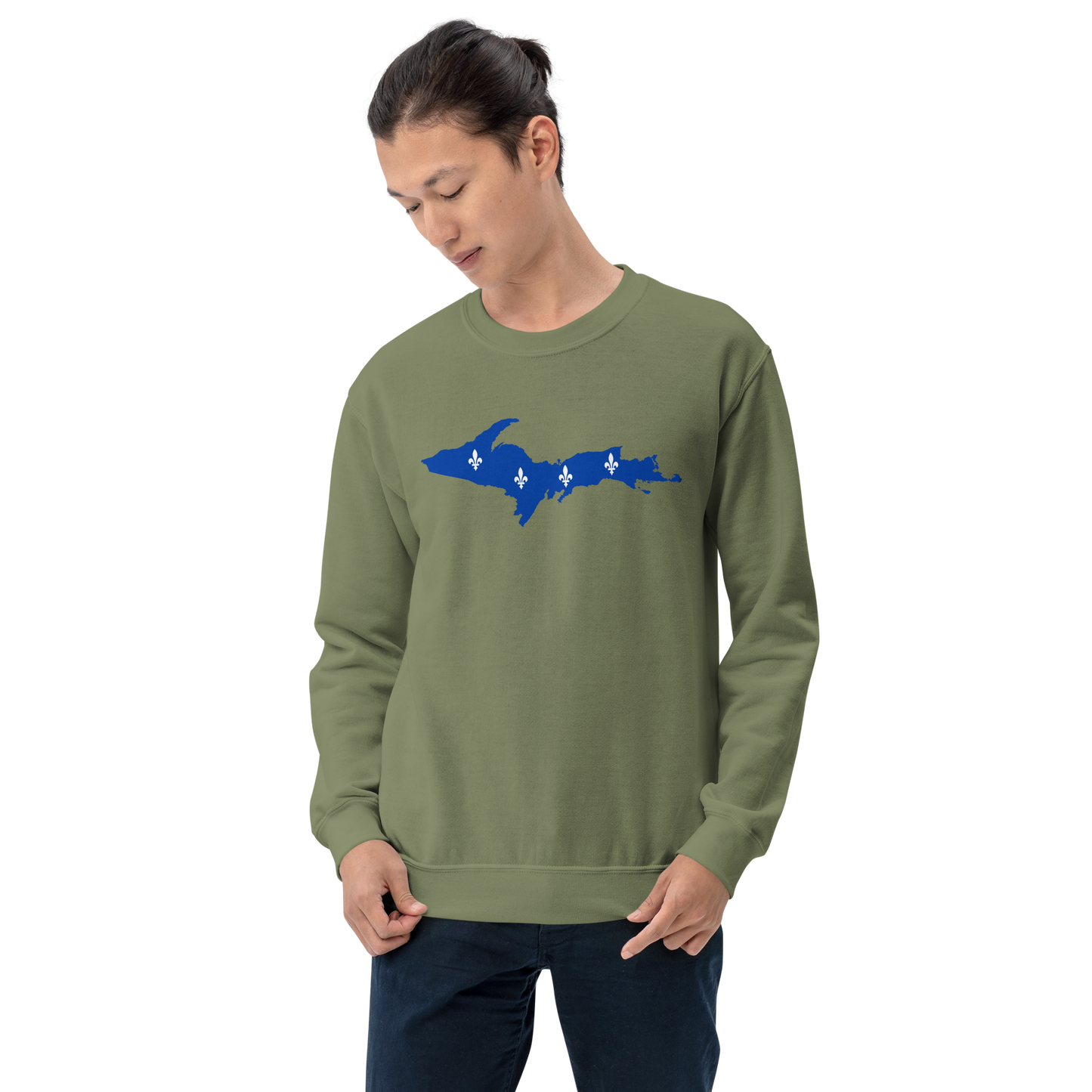 Michigan Upper Peninsula Sweatshirt (w/ UP Quebec Flag Outline) | Unisex Standard