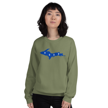 Michigan Upper Peninsula Sweatshirt (w/ UP Quebec Flag Outline) | Unisex Standard