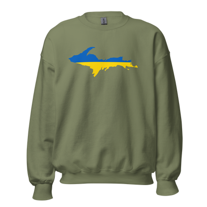 Michigan Upper Peninsula Sweatshirt (w/ UP Ukraine Outline) | Unisex Standard