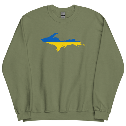 Michigan Upper Peninsula Sweatshirt (w/ UP Ukraine Outline) | Unisex Standard