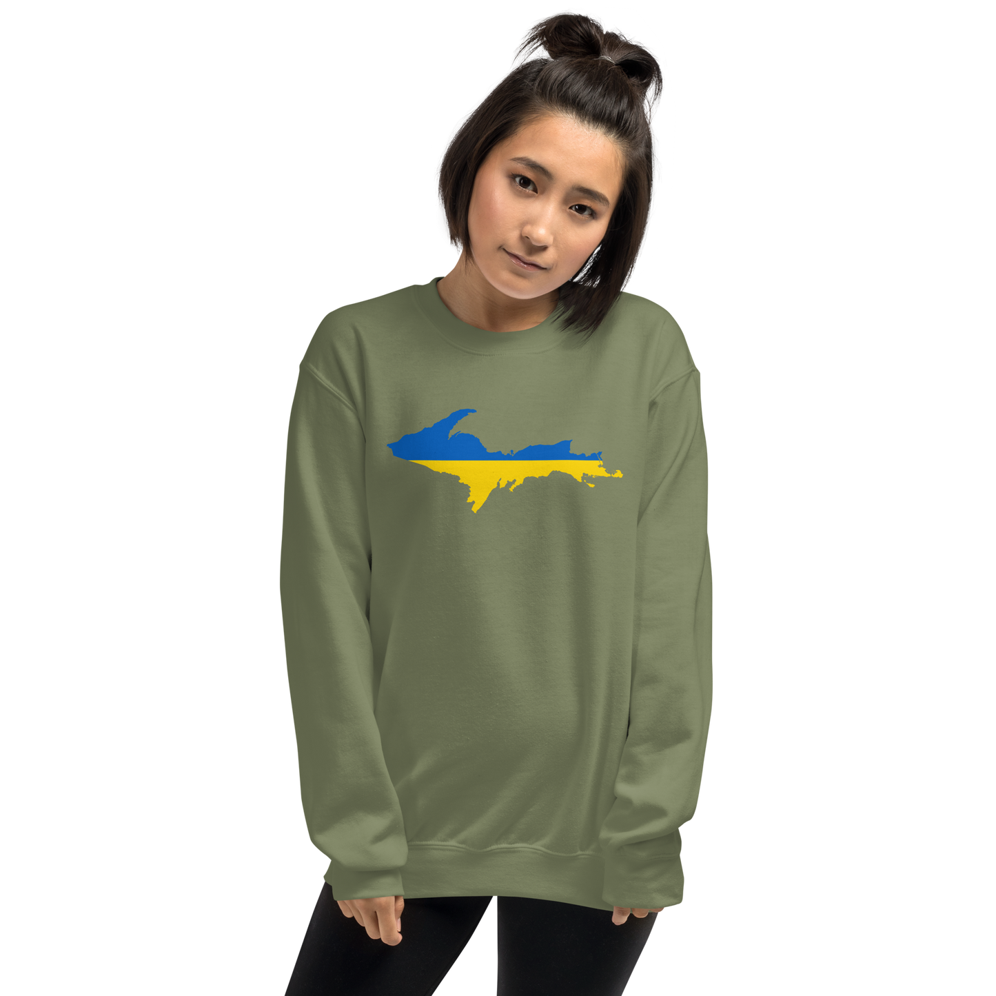 Michigan Upper Peninsula Sweatshirt (w/ UP Ukraine Outline) | Unisex Standard