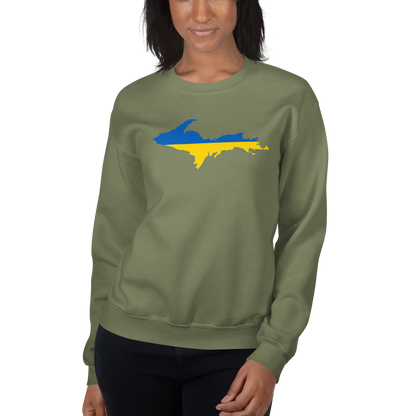 Michigan Upper Peninsula Sweatshirt (w/ UP Ukraine Outline) | Unisex Standard