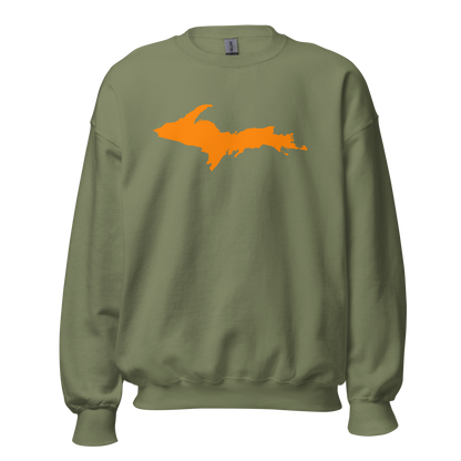 Michigan Upper Peninsula Sweatshirt (w/ Orange UP Outline) | Unisex Standard