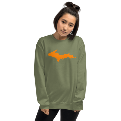 Michigan Upper Peninsula Sweatshirt (w/ Orange UP Outline) | Unisex Standard