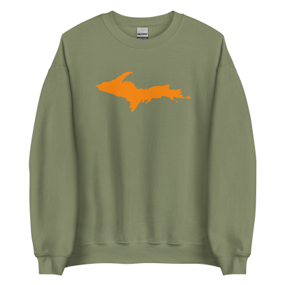 Michigan Upper Peninsula Sweatshirt (w/ Orange UP Outline) | Unisex Standard