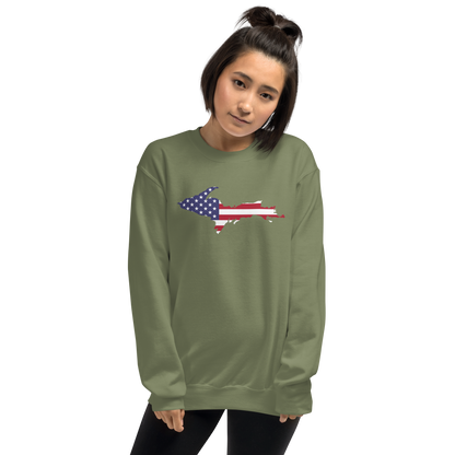 Michigan Upper Peninsula Sweatshirt (w/ UP USA Flag Outline) | Unisex Standard