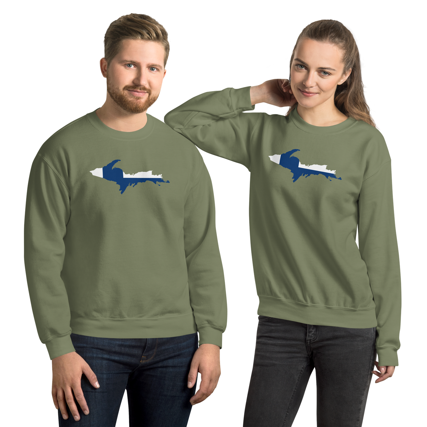 Michigan Upper Peninsula Sweatshirt (w/ UP Finland Outline) | Unisex Standard