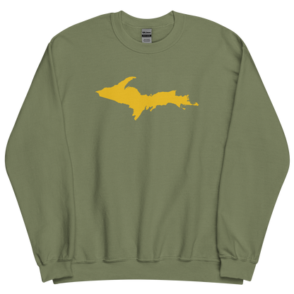 Michigan Upper Peninsula Sweatshirt (w/ Gold UP Outline) | Unisex Standard