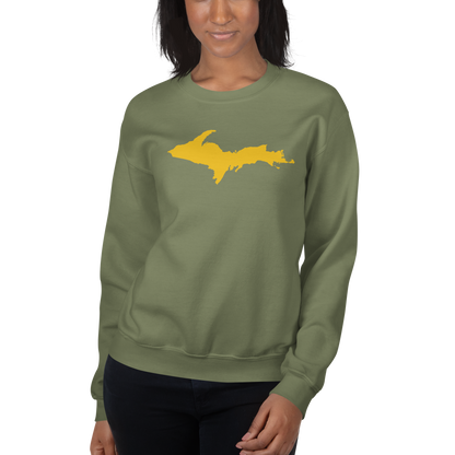 Michigan Upper Peninsula Sweatshirt (w/ Gold UP Outline) | Unisex Standard