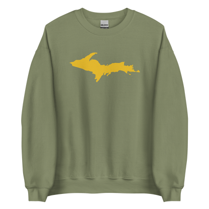 Michigan Upper Peninsula Sweatshirt (w/ Gold UP Outline) | Unisex Standard