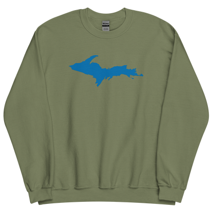 Michigan Upper Peninsula Sweatshirt (w/ Azure UP Outline) | Unisex Standard