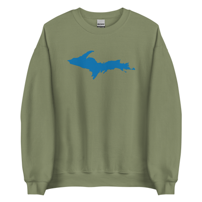 Michigan Upper Peninsula Sweatshirt (w/ Azure UP Outline) | Unisex Standard