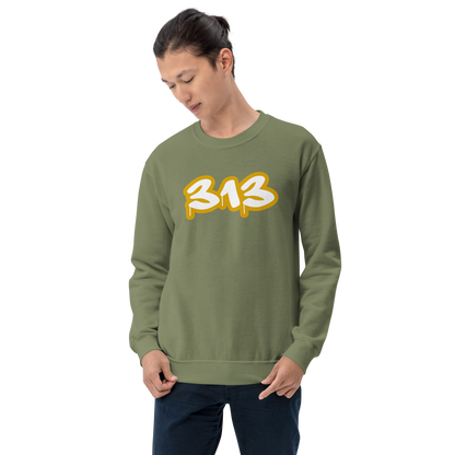 Detroit '313' Sweatshirt (Gold Tag Font) | Unisex Standard