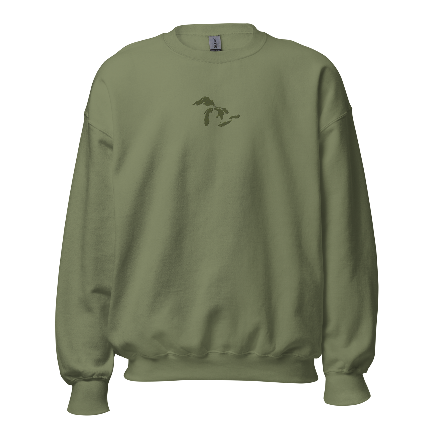 Great Lakes Sweatshirt | Unisex Standard - Army Green Emb.