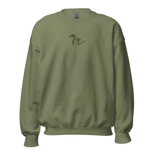 Great Lakes Sweatshirt | Unisex Standard - Army Green Emb.