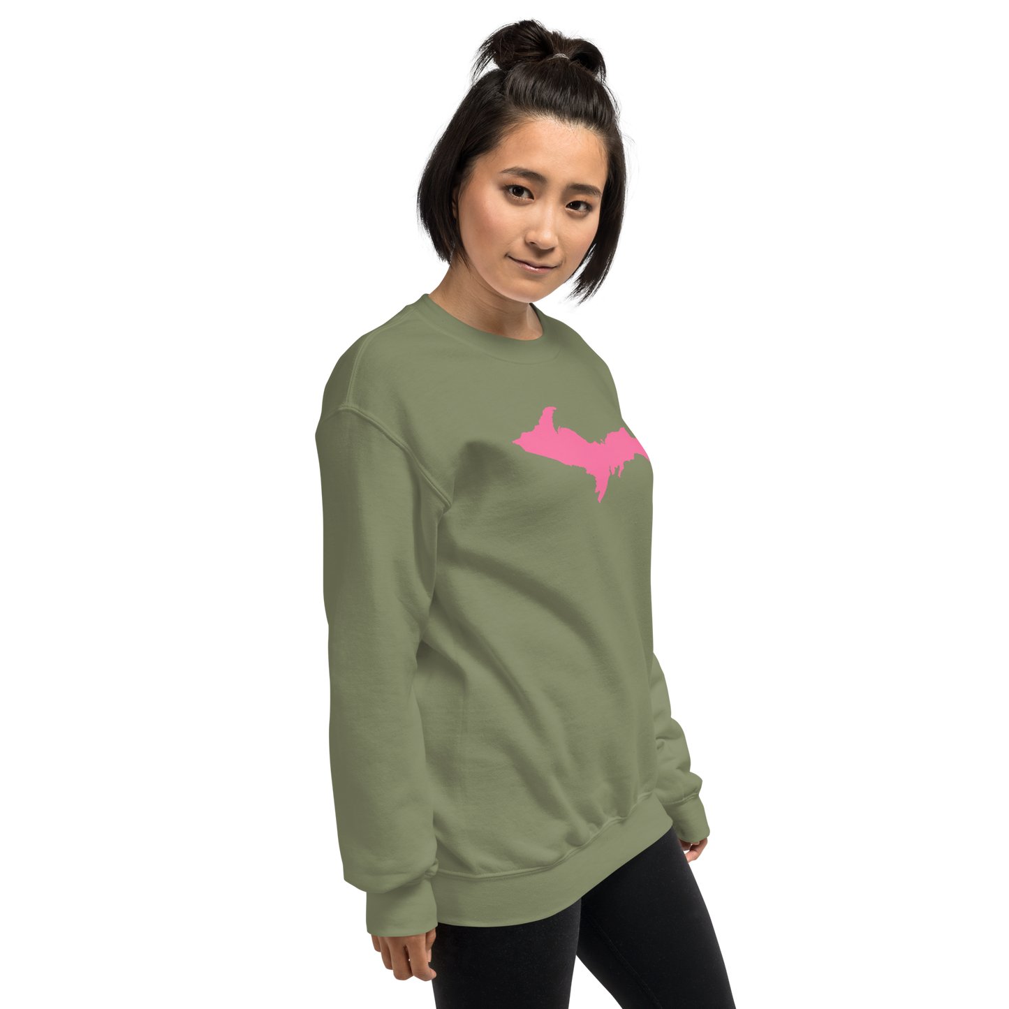 Michigan Upper Peninsula Sweatshirt (w/ Pink UP Outline) | Unisex Standard