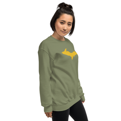 Michigan Upper Peninsula Sweatshirt (w/ Gold UP Outline) | Unisex Standard