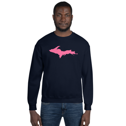 Michigan Upper Peninsula Sweatshirt (w/ Pink UP Outline) | Unisex Standard