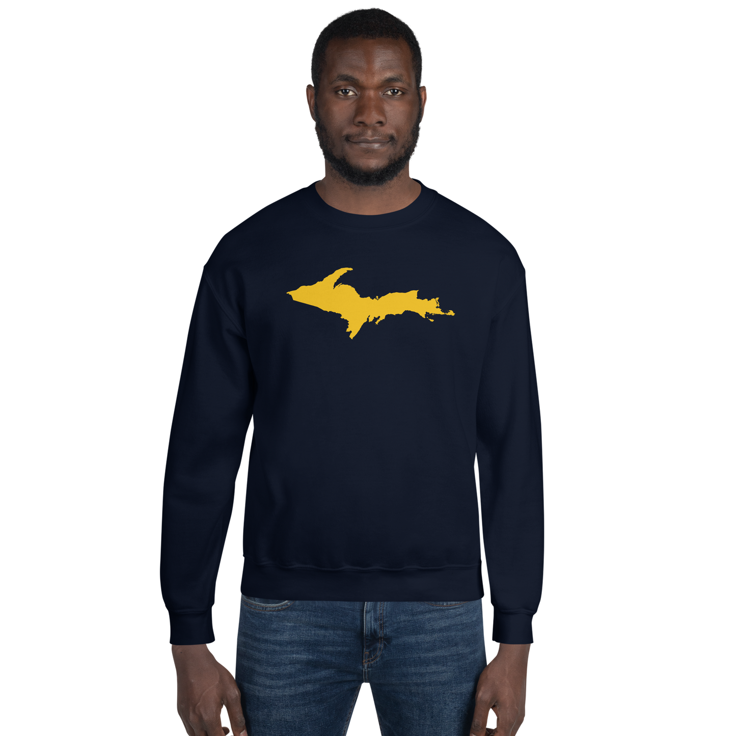 Michigan Upper Peninsula Sweatshirt (w/ Gold UP Outline) | Unisex Standard